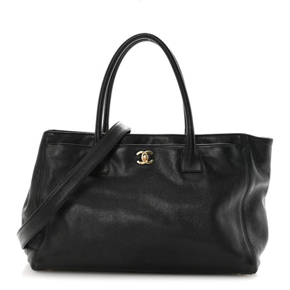 Chanel Calfskin Cerf Executive Shopper Tote Black 1 of 10