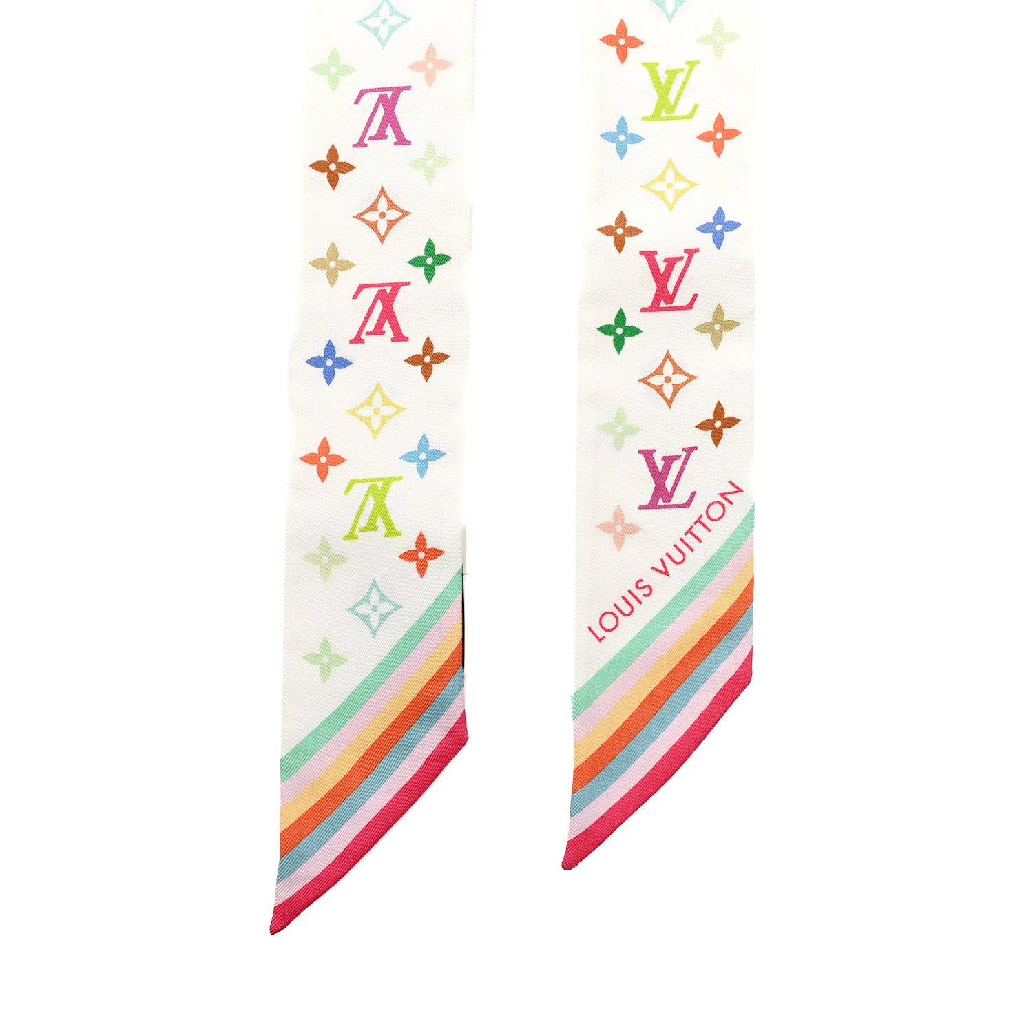 Louis Vuitton LV X TM Silk Monogram Multicolor BB Bandeau White 2 of 4