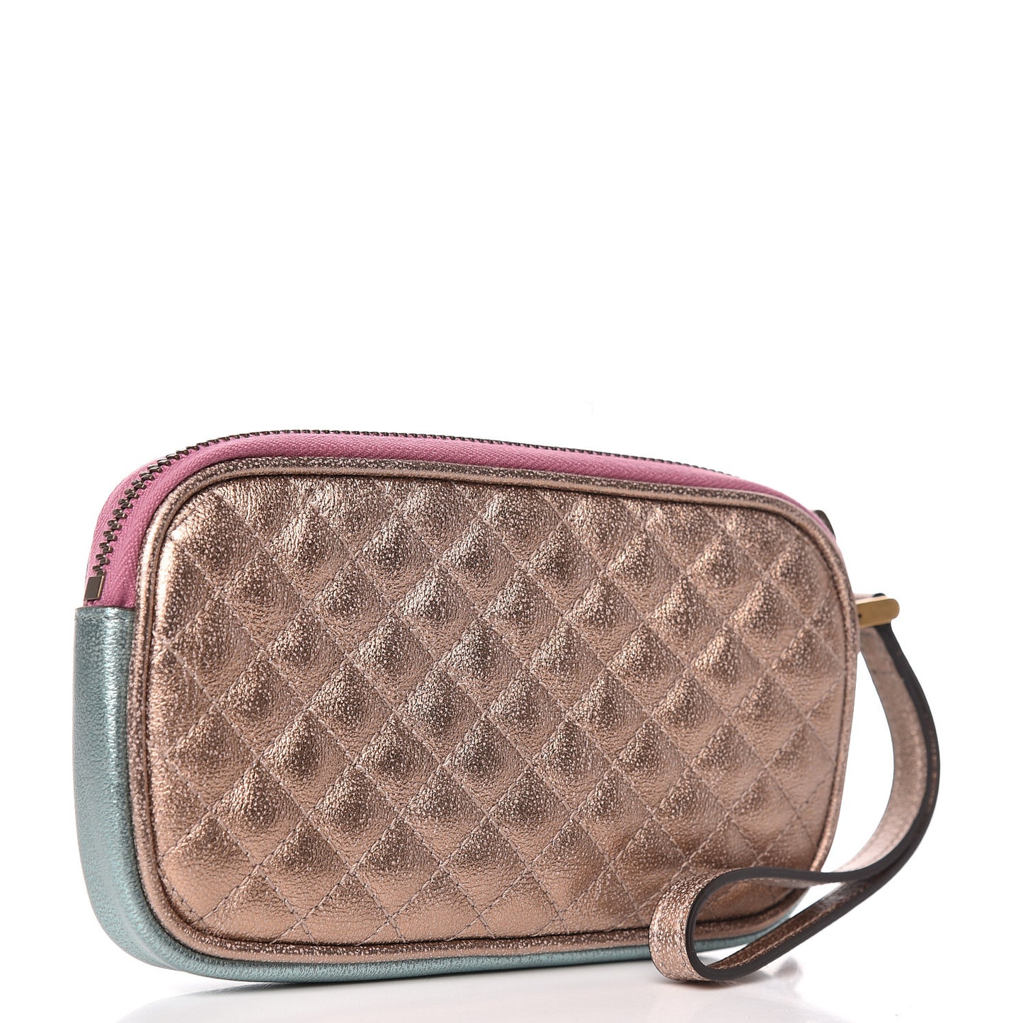 Laminated Nappa Trapuntata Zumi iPhone Case Rosa Lago Rame