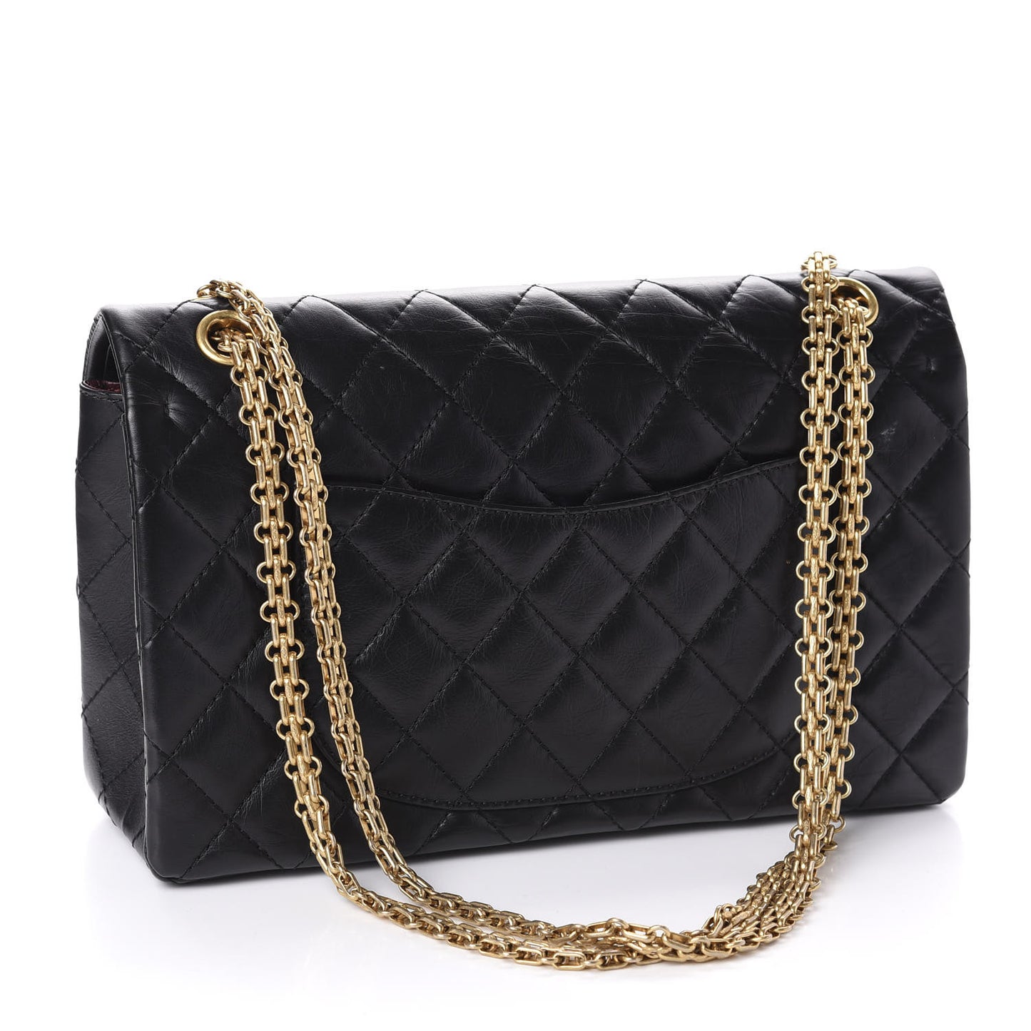 Aged Calfskin Quilted 2.55 Reissue 226 Flap Black