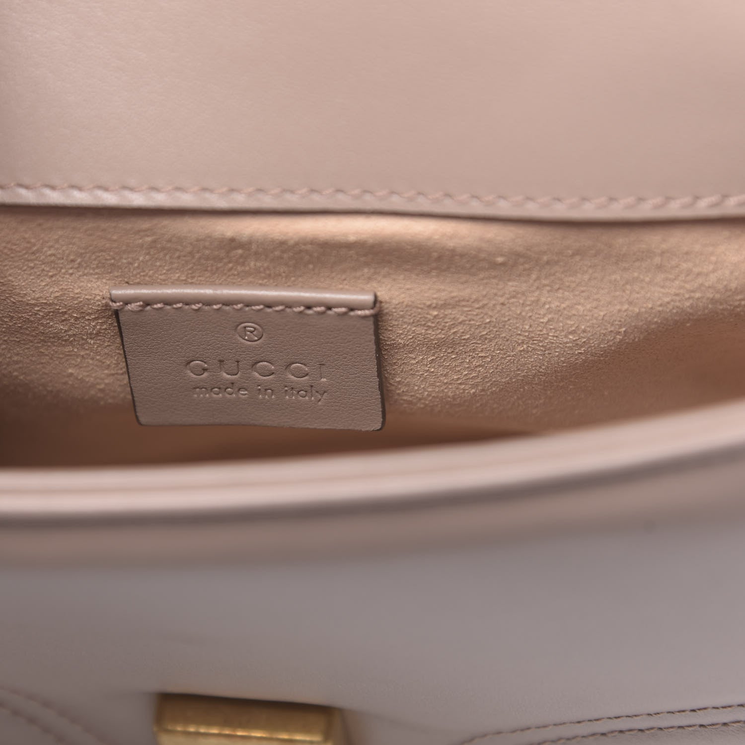 Gucci Calfskin Matelasse Mini GG Marmont Top Handle Shoulder Bag Porcelain Rose 6 of 10