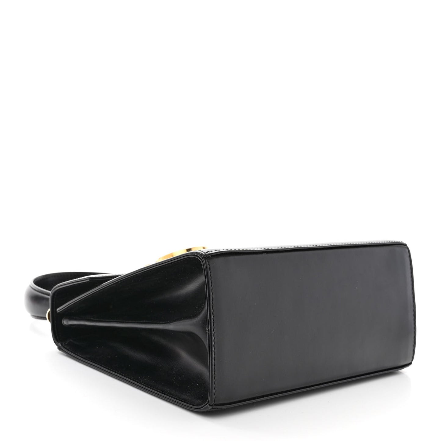 Brushed Off Calfskin Small Iconic Top Handle Black