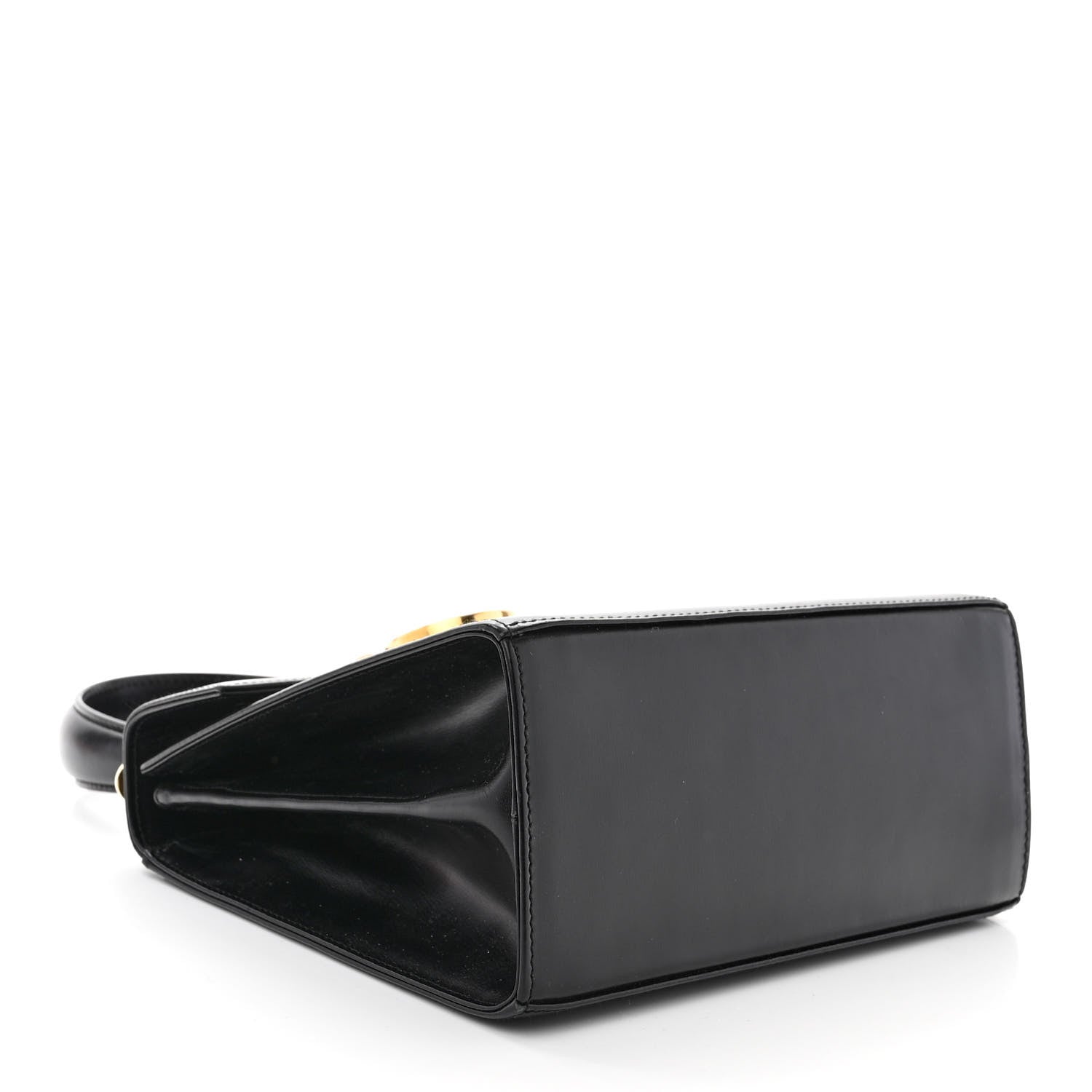 Salvatore Ferragamo Brushed Off Calfskin Small Iconic Top Handle Black 4 of 9