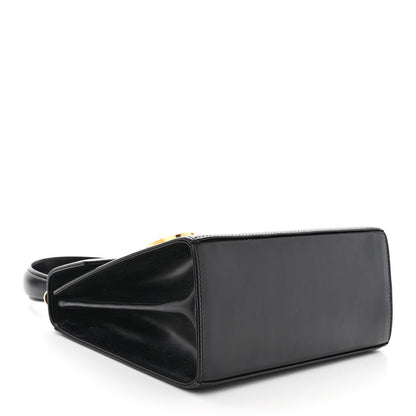 Salvatore Ferragamo Brushed Off Calfskin Small Iconic Top Handle Black 4 of 9