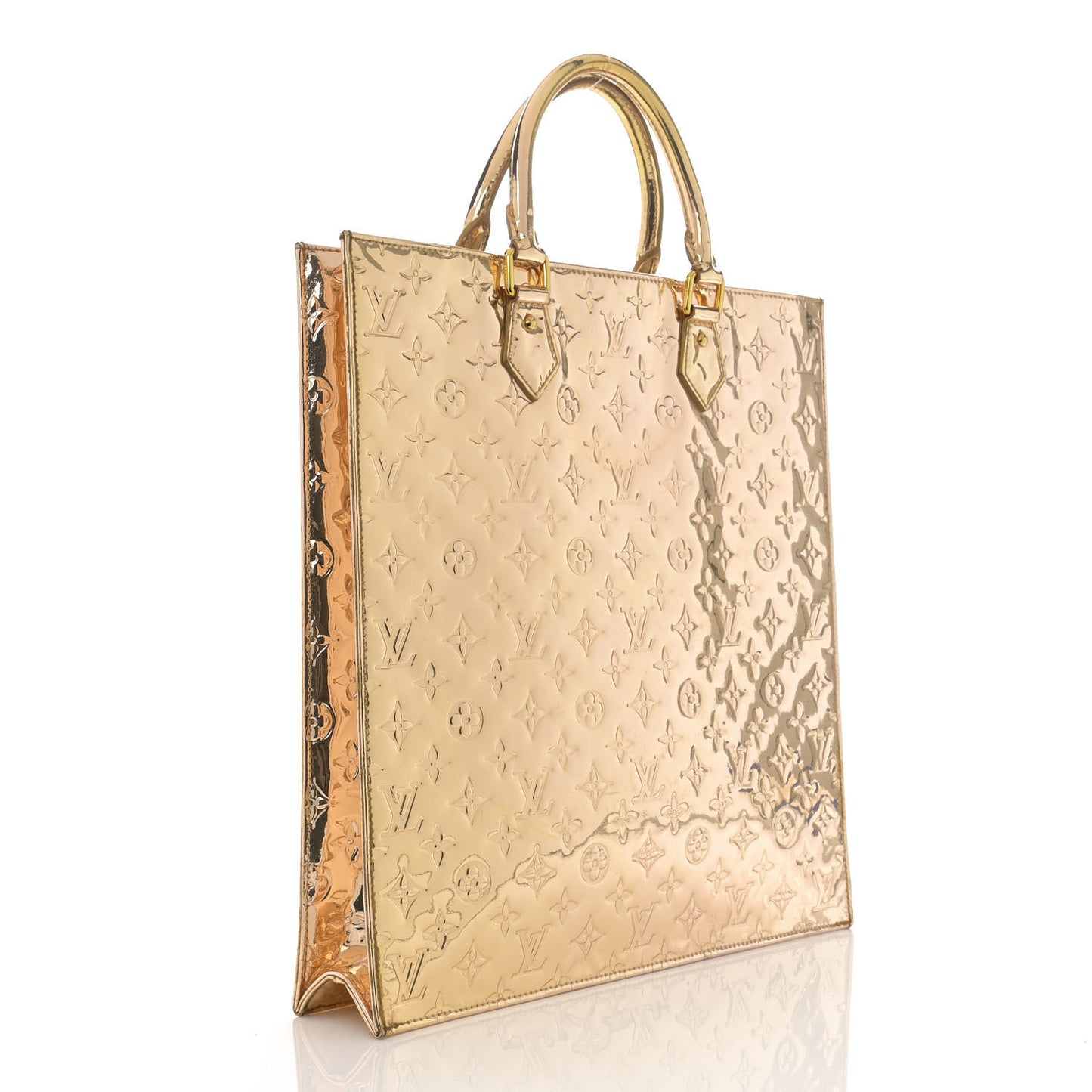 Monogram Miroir Sac Plat Gold