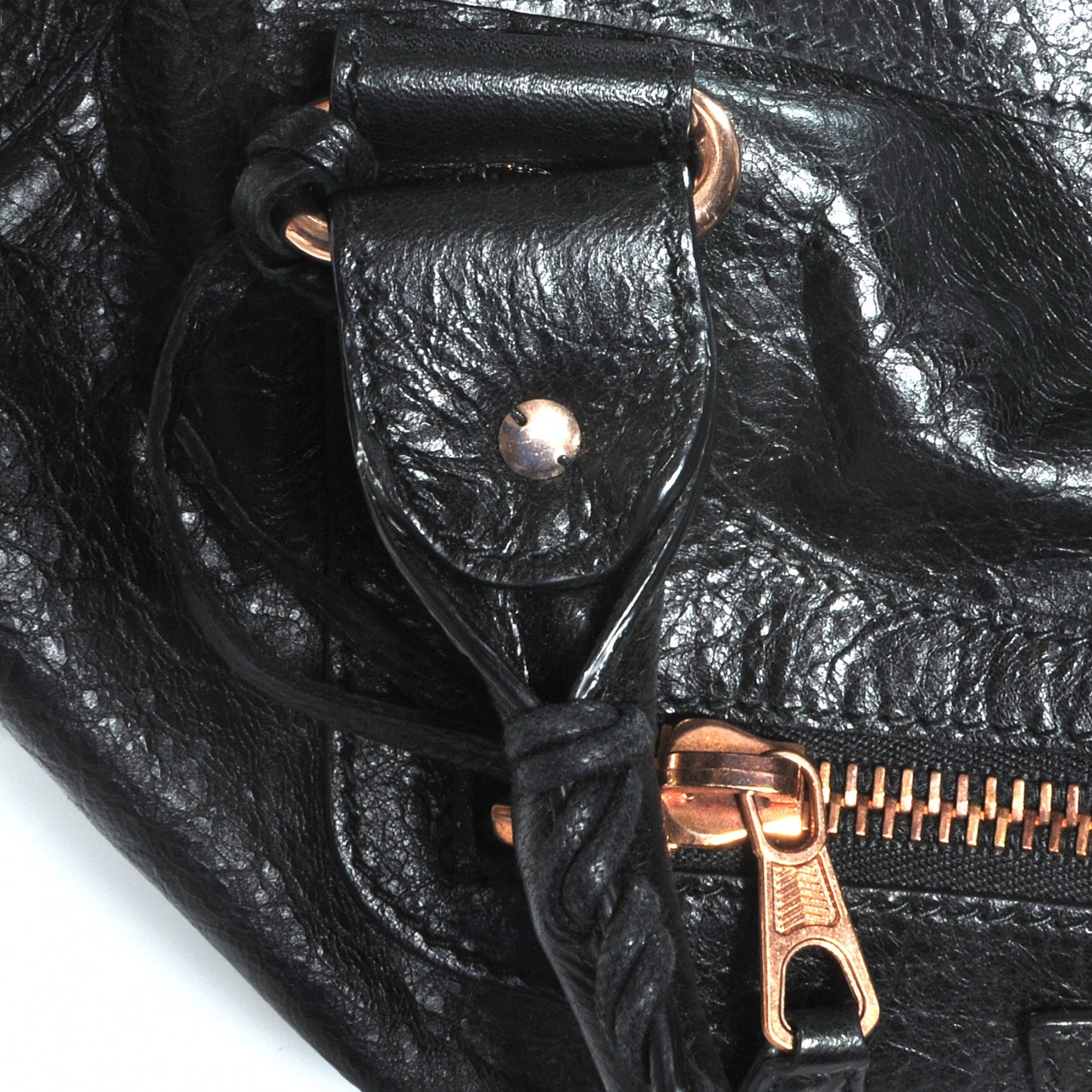 Agneau Giant 21 Rose Gold Hardware Work Black