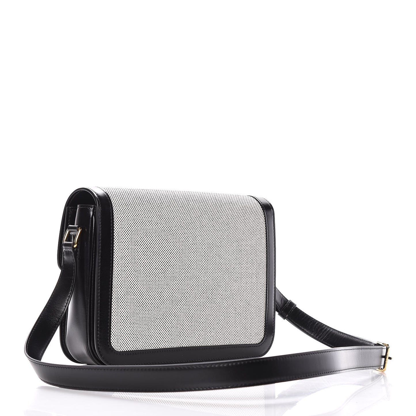 Textile Natural Calfskin Large Triomphe Black