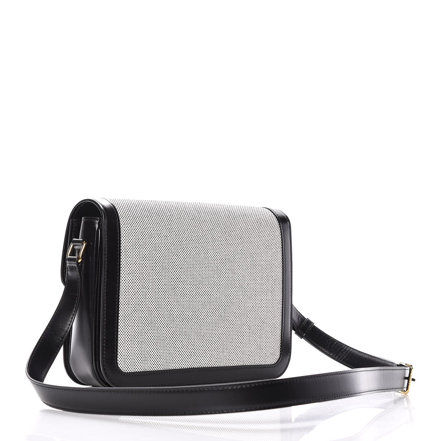 Celine Textile Natural Calfskin Large Triomphe Black 3 of 9