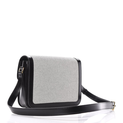 Celine Textile Natural Calfskin Large Triomphe Black 3 of 9