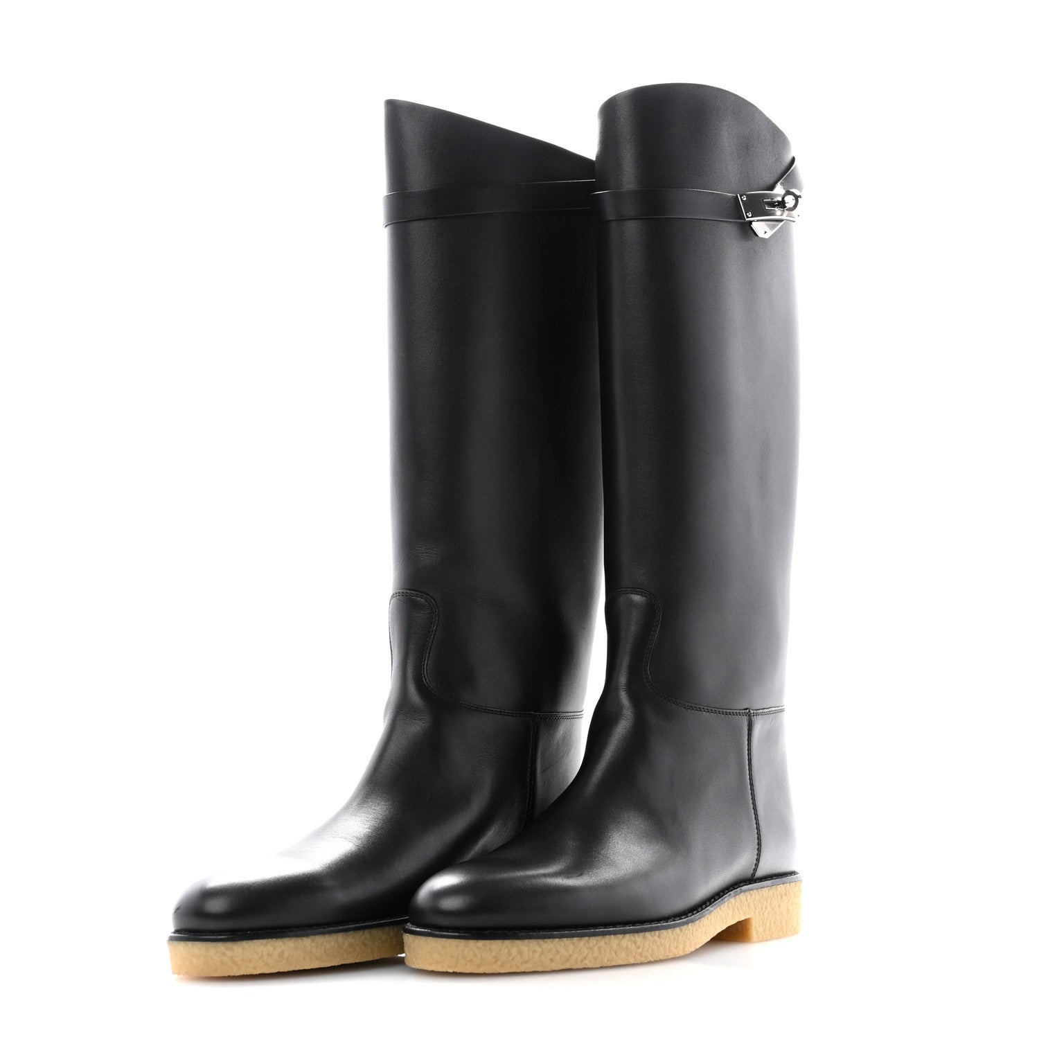Hermes Box Kelly Jumping Boots 40 Black 3 of 9