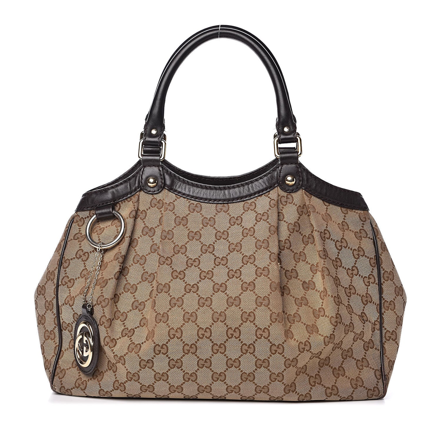 Monogram Medium Sukey Tote Beige Ebony Black