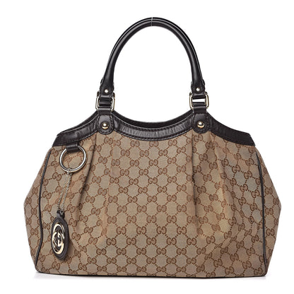 Gucci Monogram Medium Sukey Tote Beige Ebony Black 1 of 21