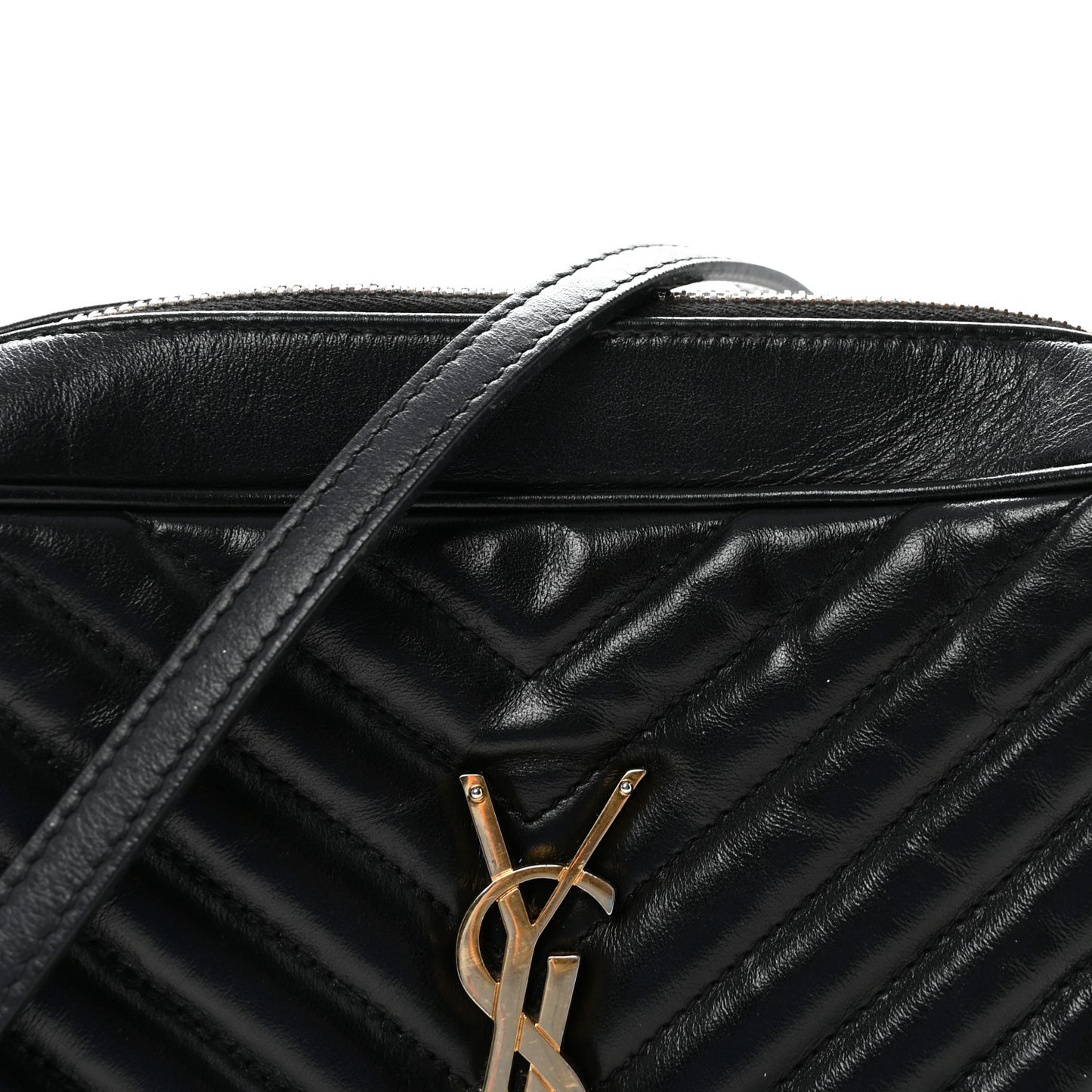 Calfskin Matelasse Monogram Lou Camera Bag Black