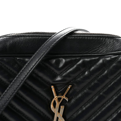 Saint Laurent Calfskin Matelasse Monogram Lou Camera Bag Black 7 of 10