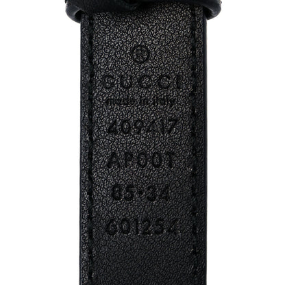 Gucci Calfskin Double G 20mm Belt 85 34 Black 3 of 3