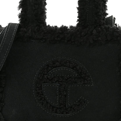 Telfar X UGG Suede Shearling Small Shopping Bag Black 10 of 12