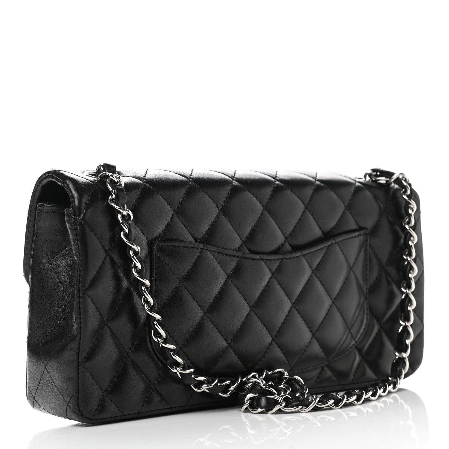 Chanel Lambskin Quilted East West Flap Black 5 of 20