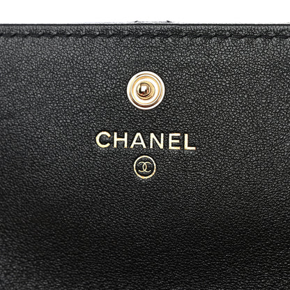 Chanel Lambskin Quilted Chanel 19 Flap Wallet Black 6 of 9