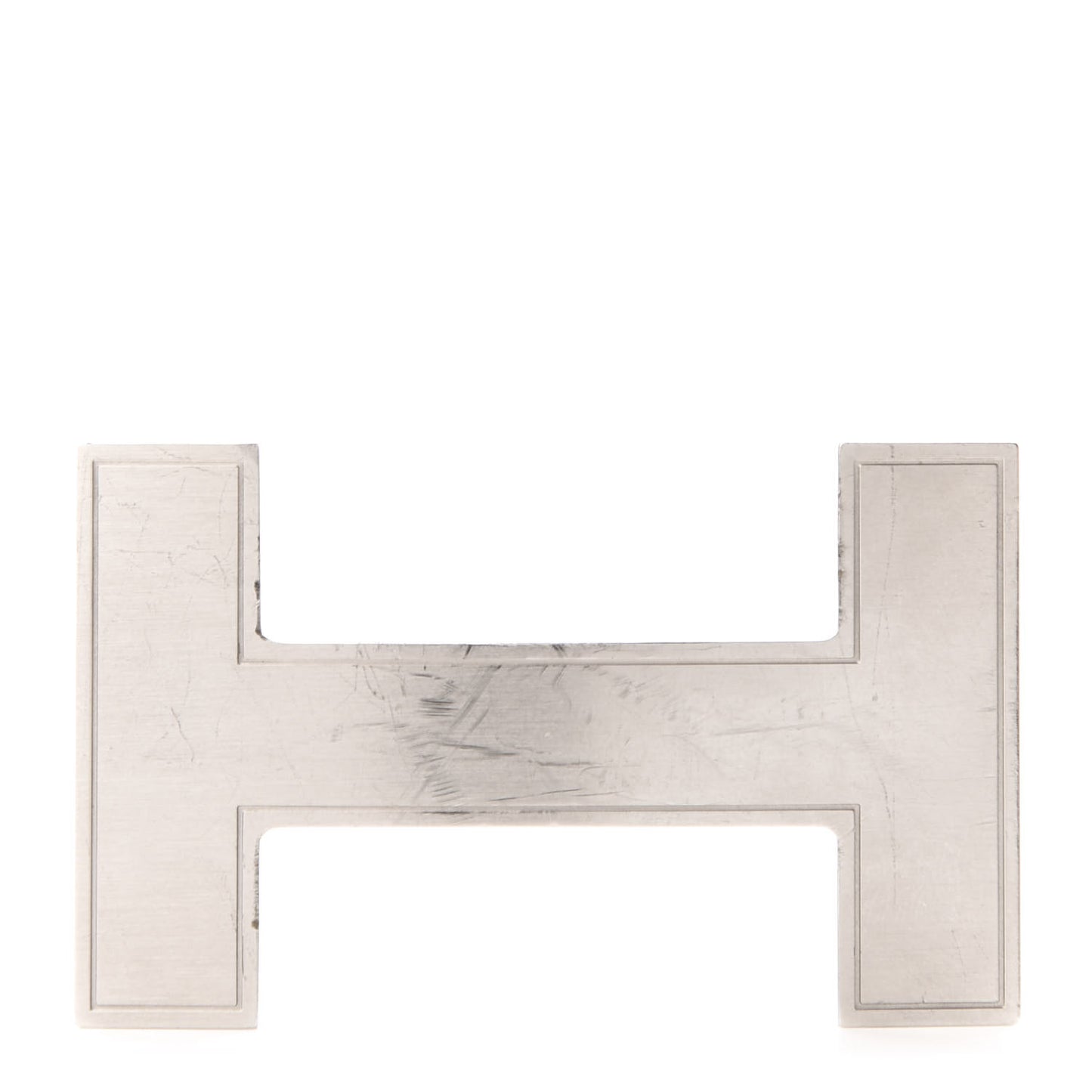 Brushed Palladium 32mm Quizz H Belt Buckle