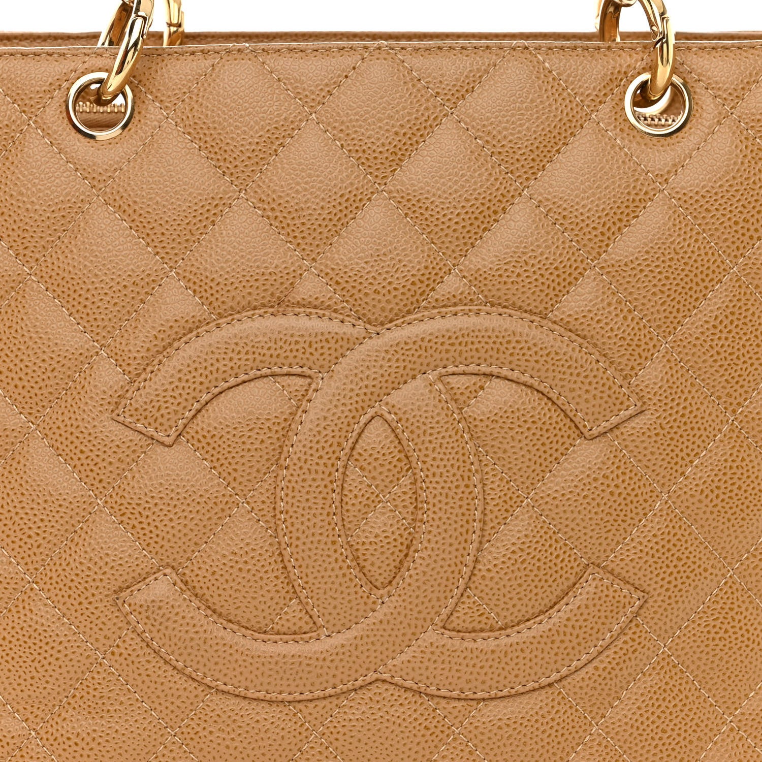 Chanel Caviar Quilted Grand Shopping Tote GST Dark Beige 8 of 14