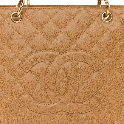 Chanel Caviar Quilted Grand Shopping Tote GST Dark Beige 8 of 14