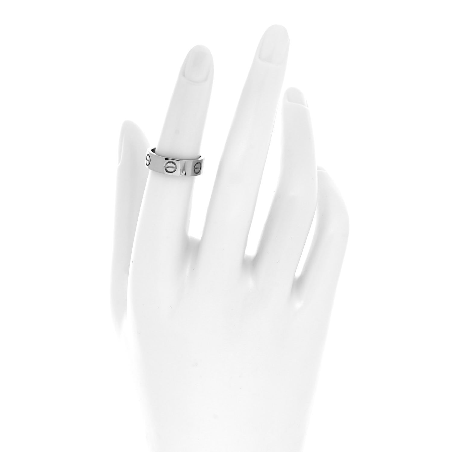 Cartier 18K White Gold 5.5mm LOVE Ring 50 5.25 2 of 4