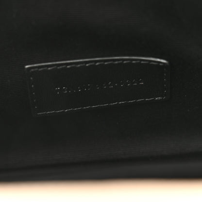 Saint Laurent Grain De Poudre Matelasse Chevron Monogram Envelope Clutch Dark Beige 7 of 8