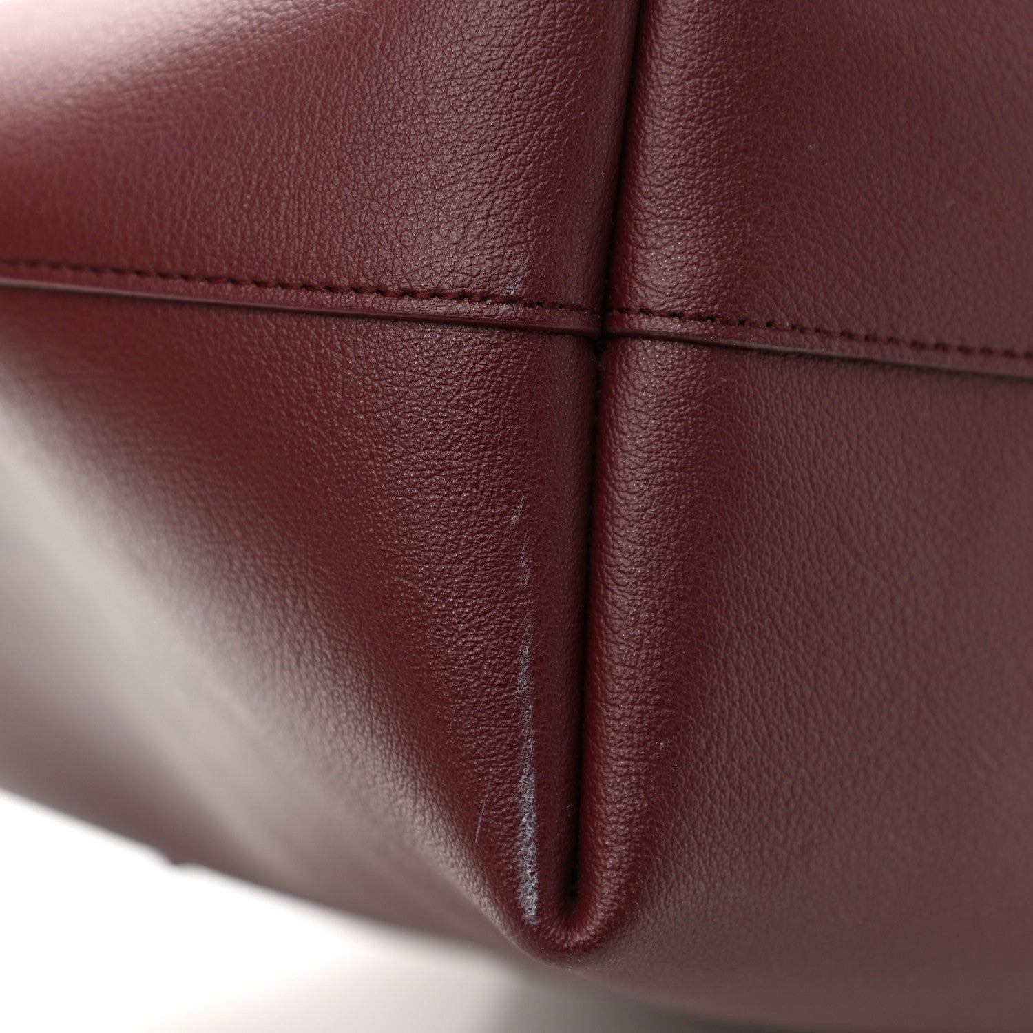 Saint Laurent Calfskin Large Shopping Tote Bordeaux 11 of 13
