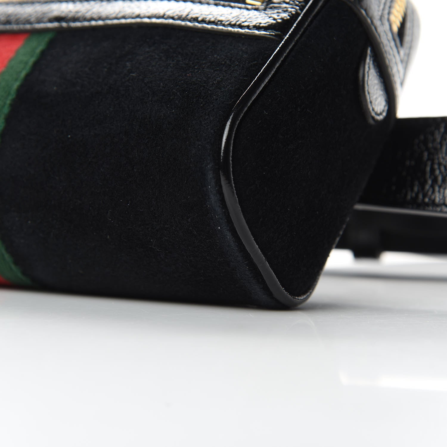Gucci Suede Small Ophidia Belt Bag 85 34 Black 10 of 13