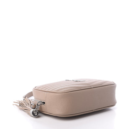 Saint Laurent Grain De Poudre Matelasse Monogram Mini Lou Camera Bag Dark Beige 4 of 9
