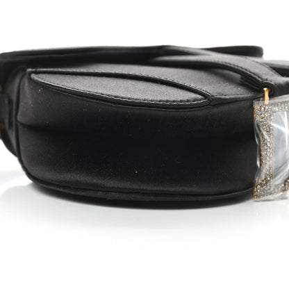 Christian Dior Satin Crystal Mini Saddle Bag Black 8 of 10