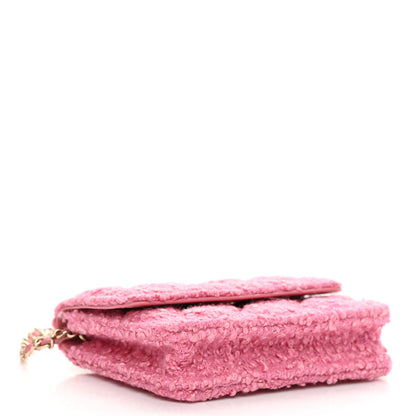 Chanel Tweed Quilted Flap Chain Waist Bag Pink 4 of 12