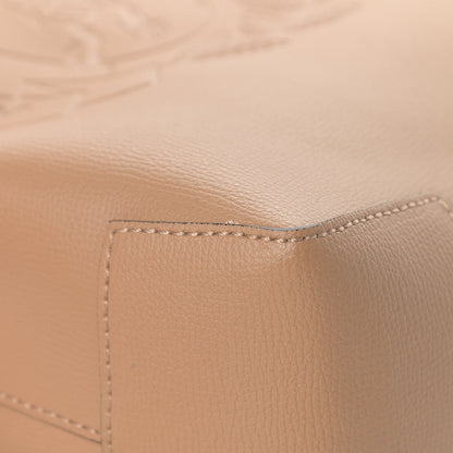 Burberry Calfskin Crest Embossed Small Tote Light Camel 11 of 11