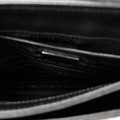 Prada Saffiano Soft Calf Chain Crossbody Bag Black 5 of 10