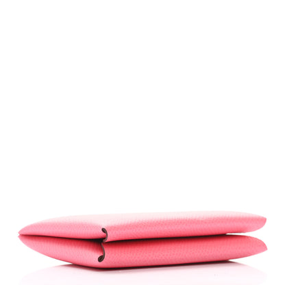 Hermes Epsom Calvi Card Case Rose Azalee 4 of 8