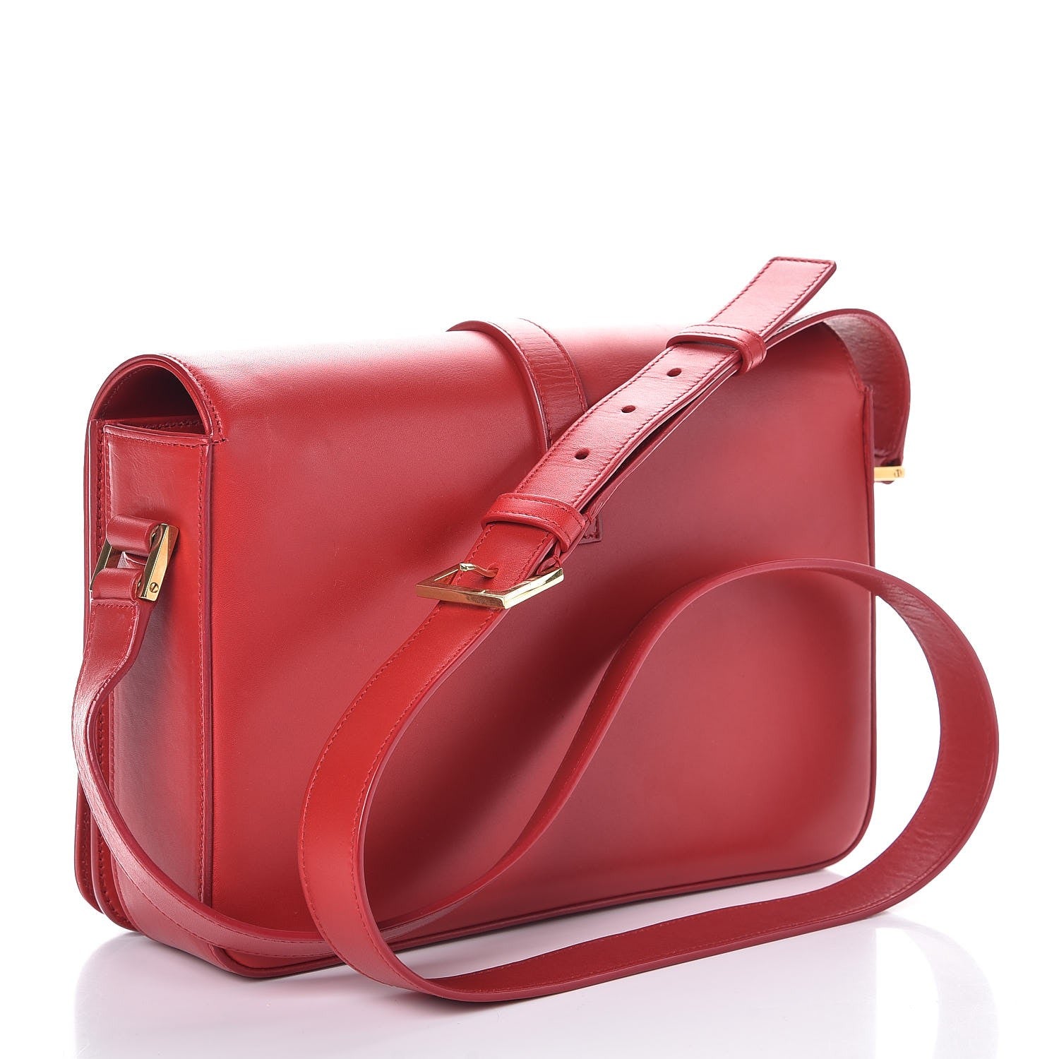 Saint Laurent Smooth Calfskin Medium Classic Monogram Universite Bag Red 3 of 6