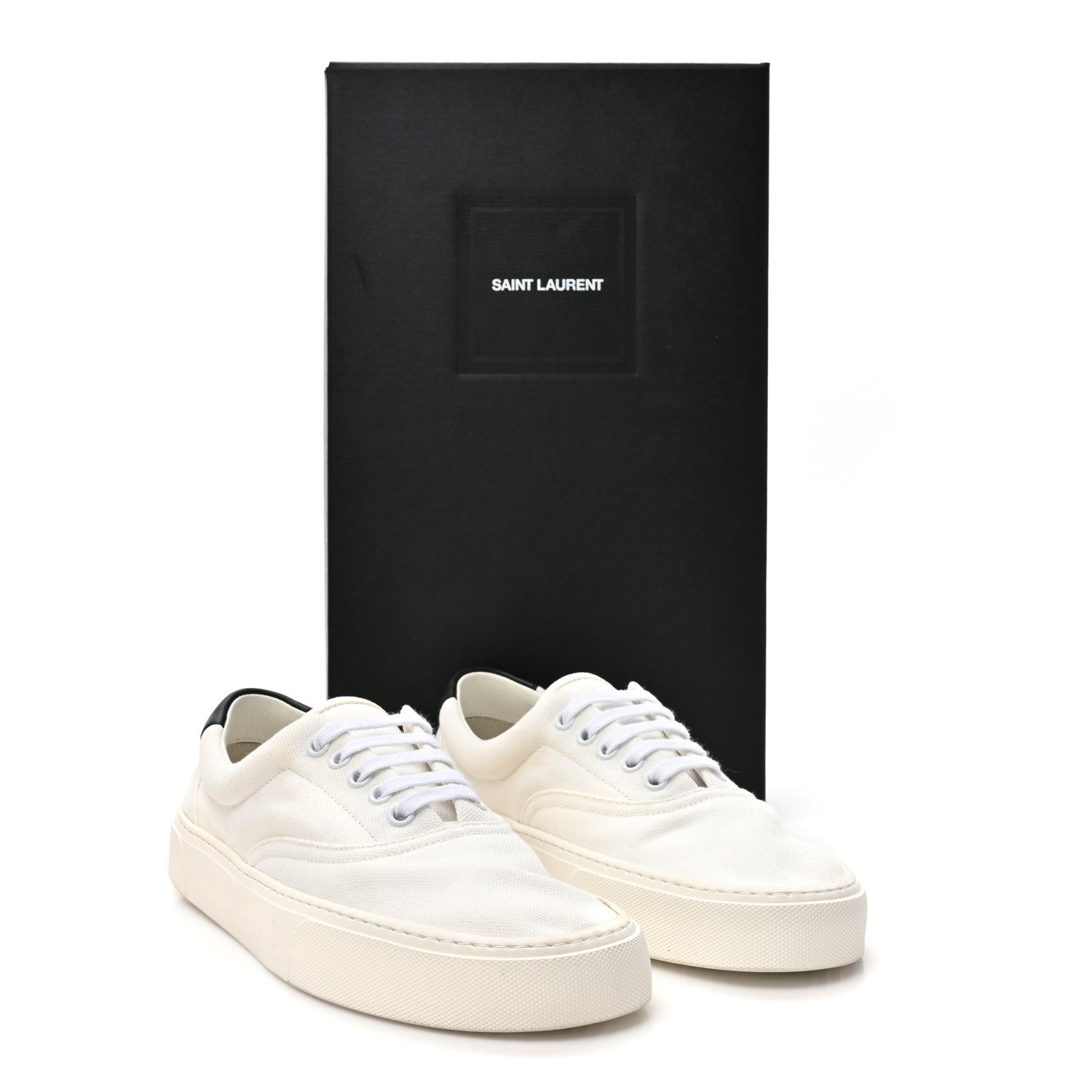 Saint Laurent Canvas Venice Sneakers 39.5 White 10 of 10