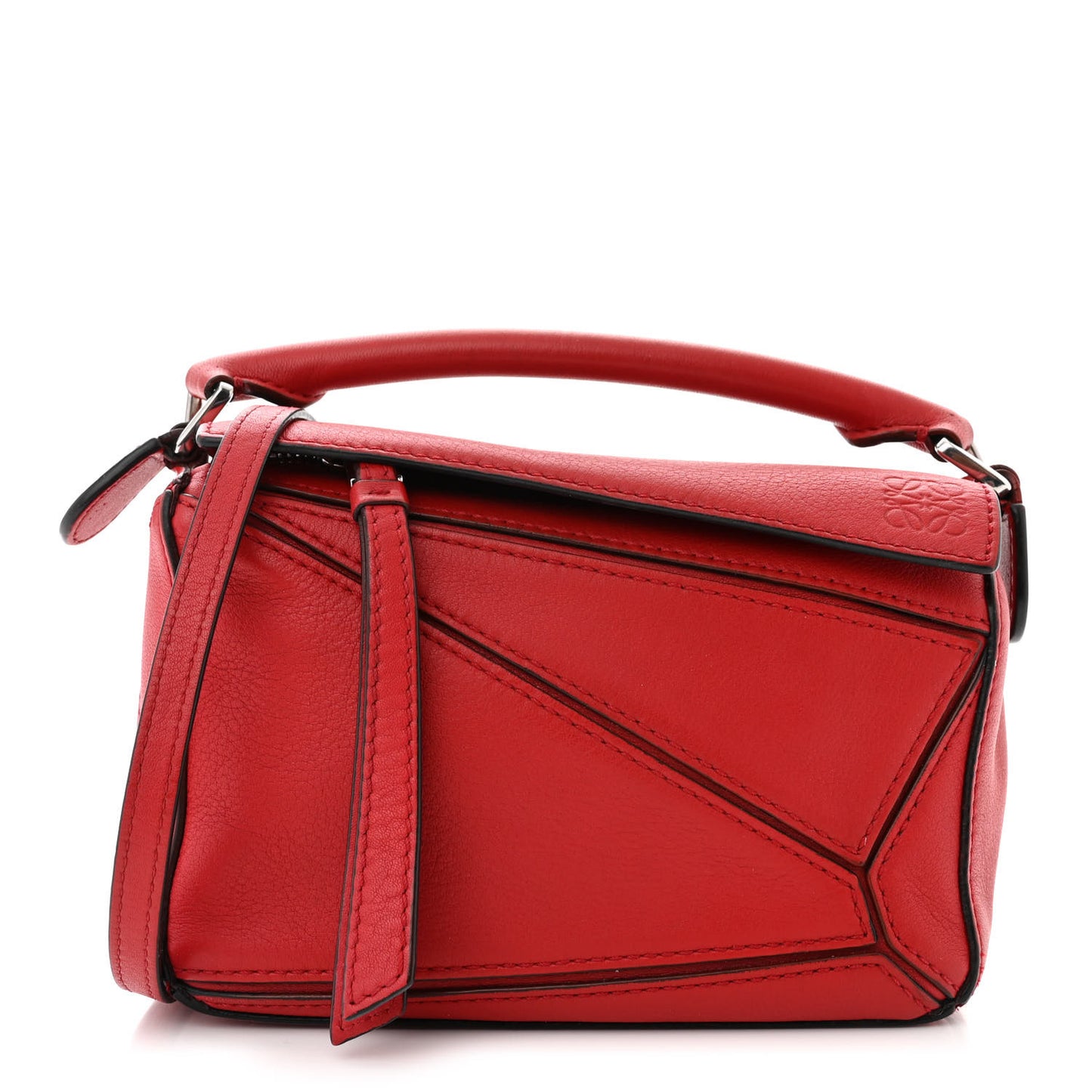 Calfskin Mini Puzzle Bag Pomodoro