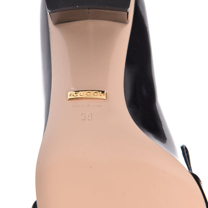 Gucci Vernice GG Marmont Fringe 50mm Loafer Pumps 38 Black 6 of 7