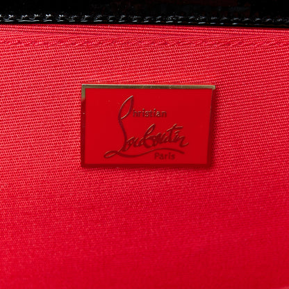 Christian Louboutin Patent Spikes Pigalle Clutch  Black 6 of 8