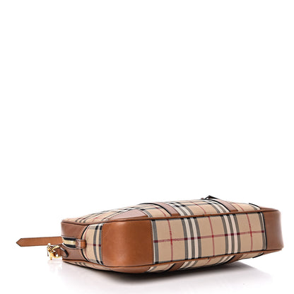 Burberry Nylon Horseferry Check Newburg Briefcase Tan 4 of 16