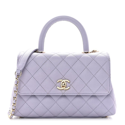 Chanel Caviar Quilted Mini Coco Handle Flap Light Purple 1 of 10
