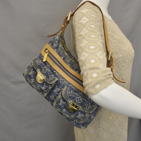 Monogram Denim Baggy PM Blue