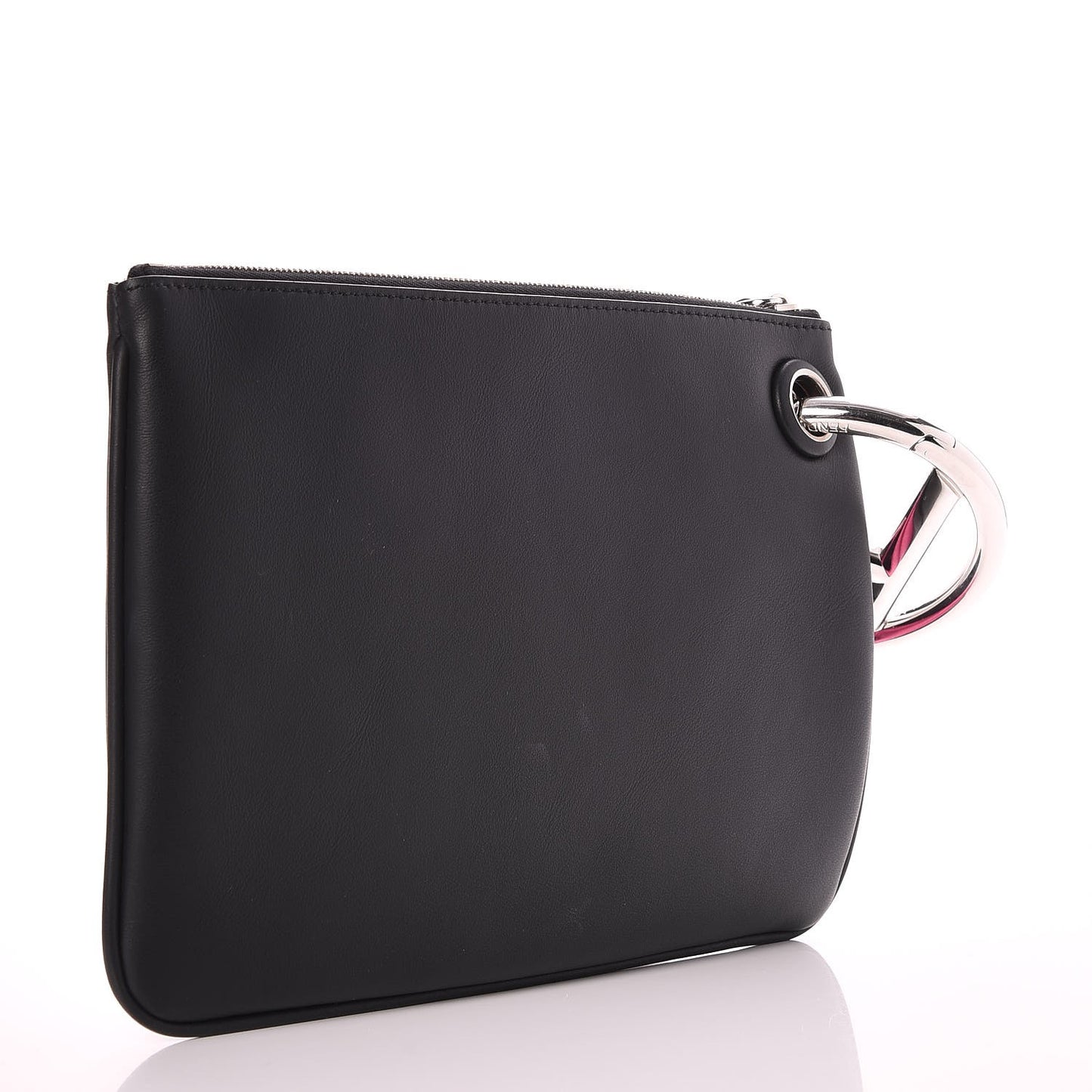 Calfskin Velvet F is Fun Fair Triplette Pouch Set Multicolor