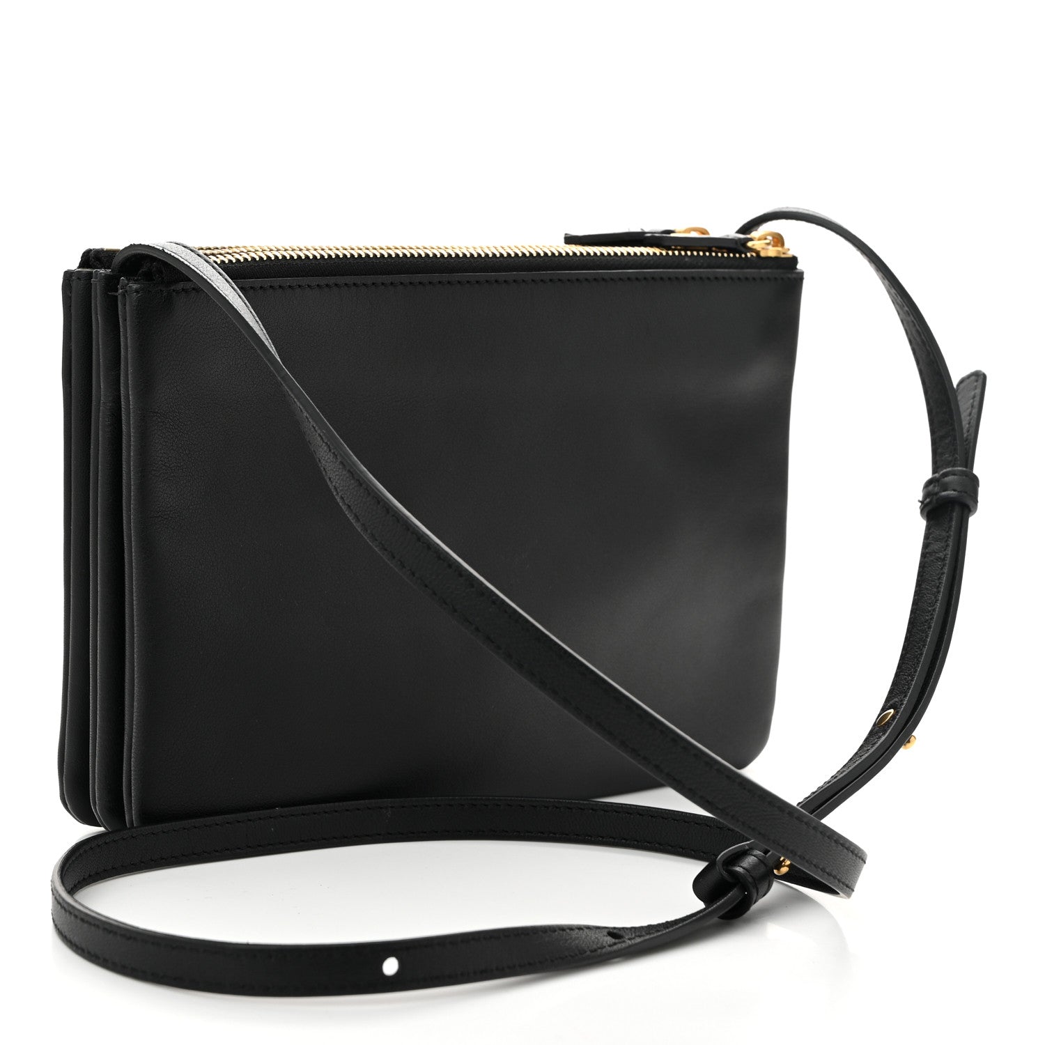 Celine Lambskin Small Trio Crossbody Bag Black 3 of 13