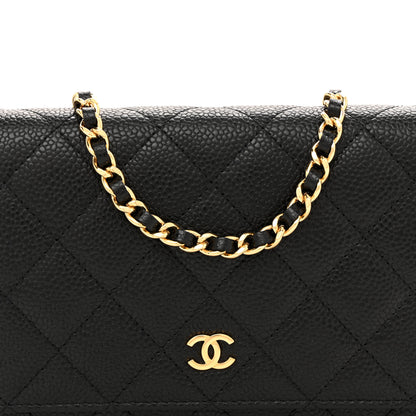 Chanel Caviar Quilted Wallet On Chain WOC Black 8 of 10