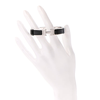 Hermes Enamel Narrow Clic Clac H Bracelet GM Black 2 of 6