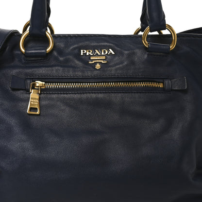 Prada Soft Calfskin Shopping Tote Baltico 7 of 10