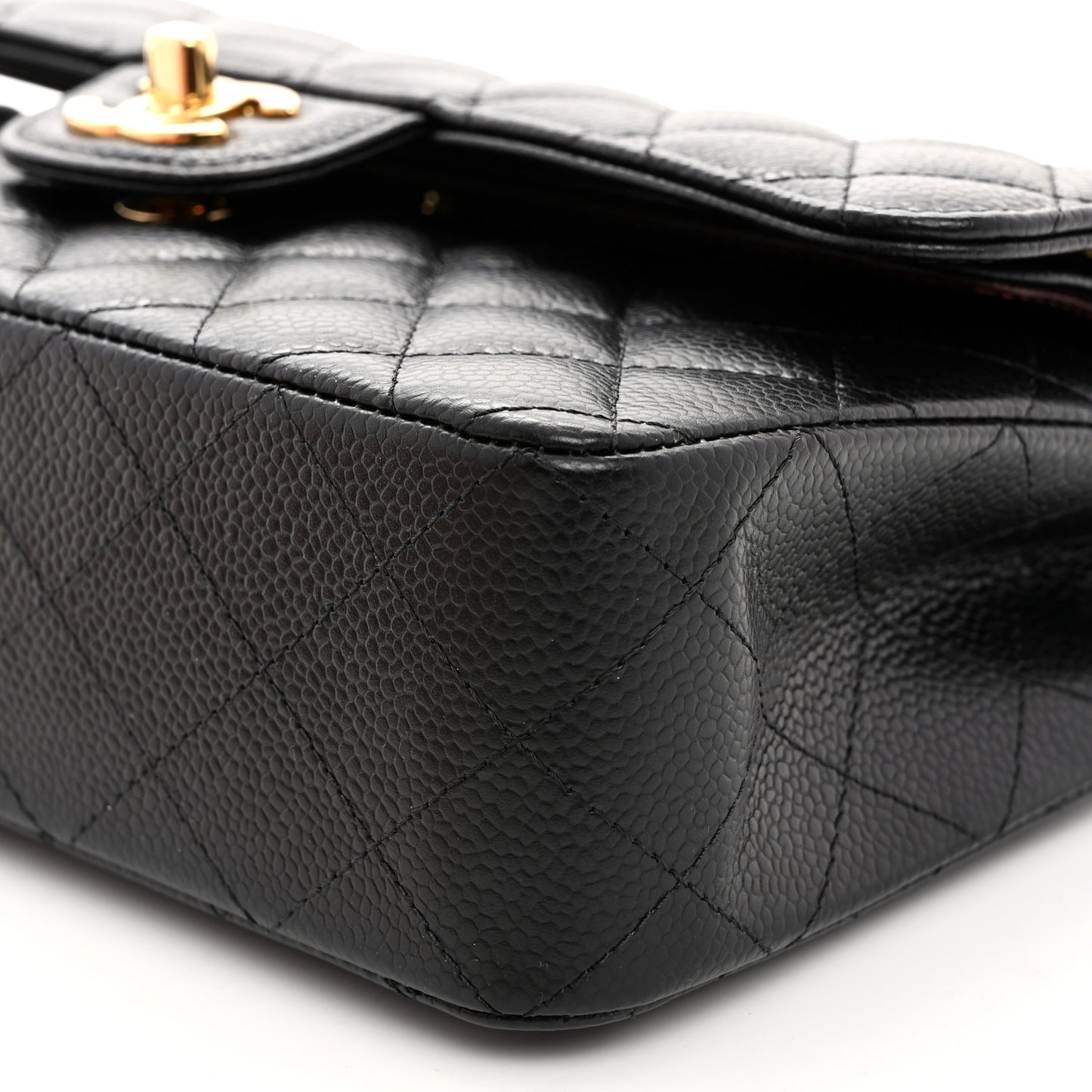 Caviar Quilted Small Double Flap Black