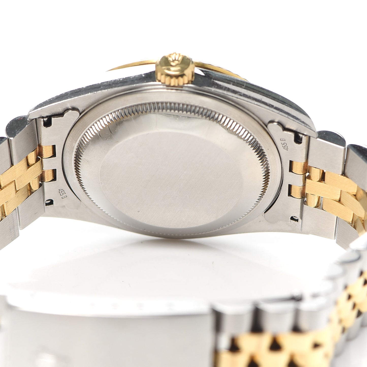 Stainless Steel 18K Yellow Gold Diamond 36mm Oyster Perpetual Datejust Watch Blue 16233